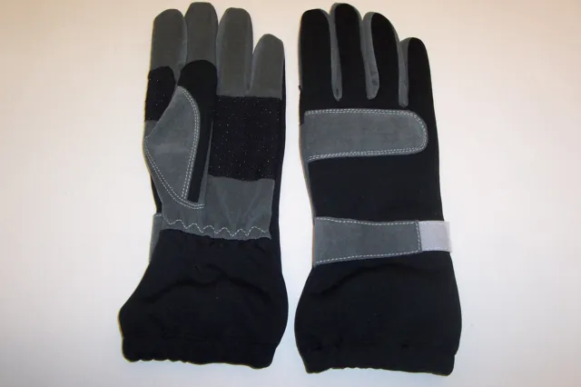 Kart Racing Gloves High Quality In Black Extra Grippy Palms  Sizes Xxs  -  Xxl