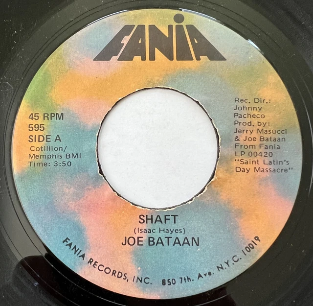 Latin 45 / Joe Bataan “Shaft / El Regreso” ~ Fania ~ Afro Cuban Funk ~ HEAR #2