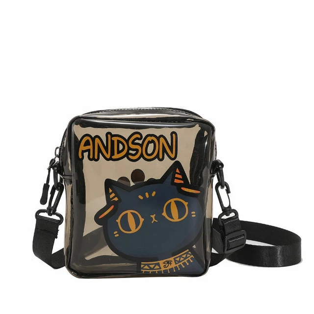 Lady Girl Woman Andson Cat Cute Transparent Purse Shoulder Messenger Hand Bag 2