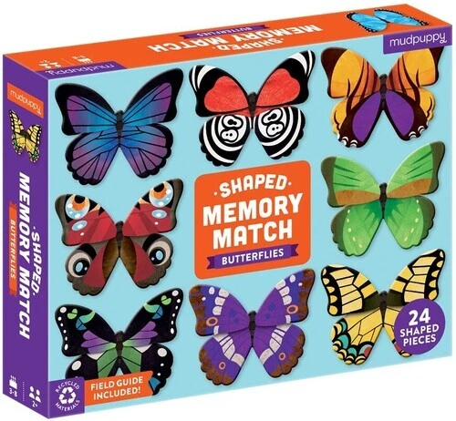 WOODWARD - BUTTERFLIES SHAPED MEMORY MATCH - New COLLECTIBLES - B245z