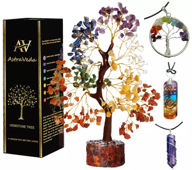 Astraveda Crystal Tree Chakra Tree Gemstone Tree Healing Tree Reiki Energy