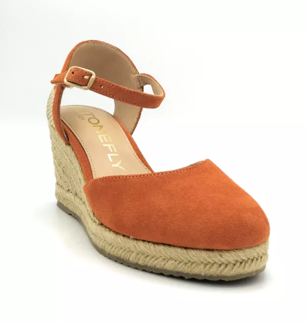 STONEFLY 221270 DECOLLETE pelle scamosciata arancione cinturino corda zeppa 8cm EUR 89 90 PicClick IT