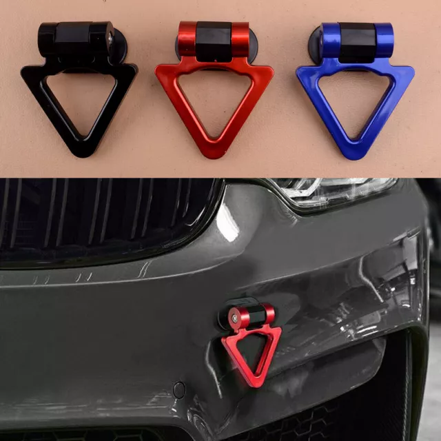 1x Triangle Track Tow Hook Racing Style Screw On Towing Decoration Universal
