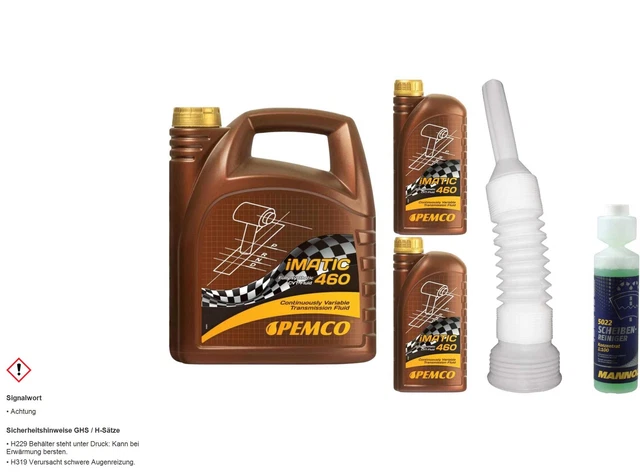 7L pemco Imatic 460 Cvt-Fluid Huile de Transmission Automatique Incl. Tuyau