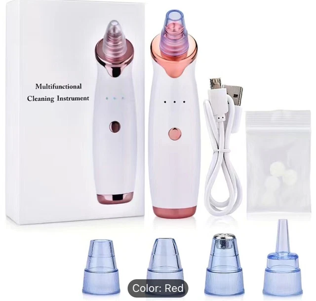 Limpiador eléctrico removedor facial espinillas poros de diamante aspiradora cabezales blancos