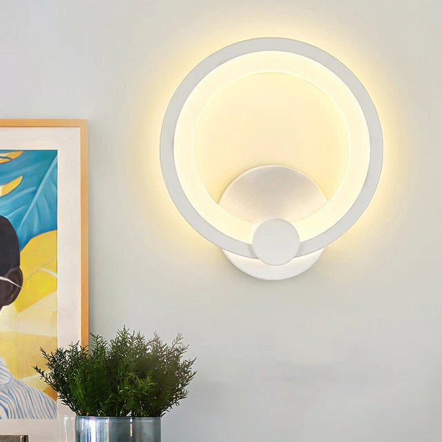 Applique  Da Parete Luce Lampada Led Interno 9W Moderno Forma Rotonda In Vetro