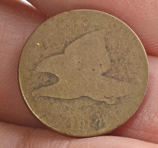 Raw Ungraded pair of 1857 Flying Eagle Small Cents 1c (2coins for 1 price)