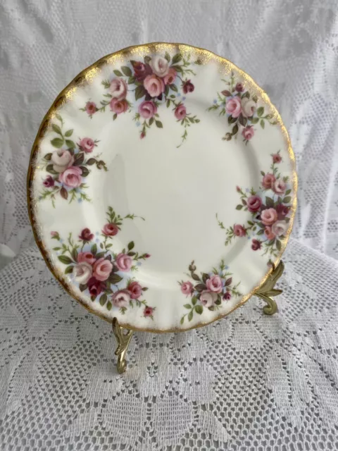 Royal Albert Cake Side Sandwich Plate Vintage Bone China Pink Cottage Garden