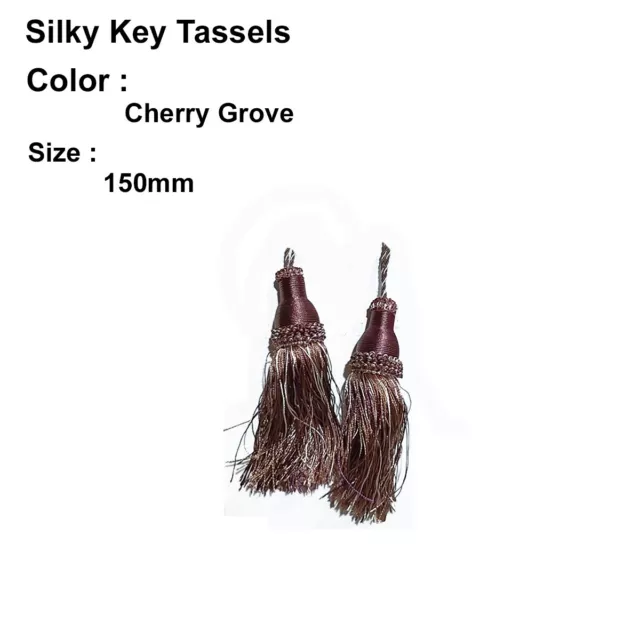 2X Silky Key Tassels, Cushions, Blinds,Bibles , Curtains,Cherry Grove