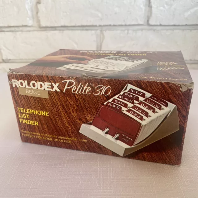 Vintage 310 Rolodex Petite Card File Organizer Telephone List Finder