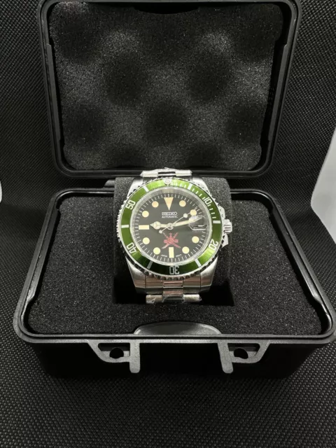 Orologio Automatico Mod. Sub Ghiera Verde Mov. Seiko NH35 Khanjar Dial Vintage 2