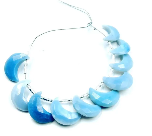 Owyhee Bleu Opale Lune Forme Perles, Crescent Briolette, Perles