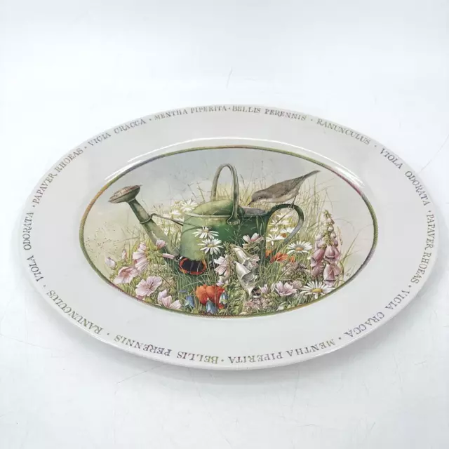 Vintage Wildflower Meadow By Marjolein Bastin Oval Serving Platter 14" x 11"