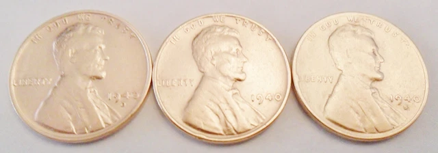 1940 P D S Lincoln Wheat Cent / Penny Set   *FINE OR BETTER*  **FREE SHIPPING**