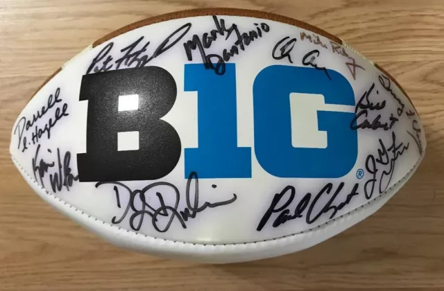 2016 Wilson GST Football Signed x 11 NCAA Big 10 Head Coaches/Riley/Ash/Franklin