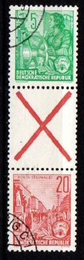 DDR Zusammendruck  Mi.Nr.  577  /  580   gestempelt...
