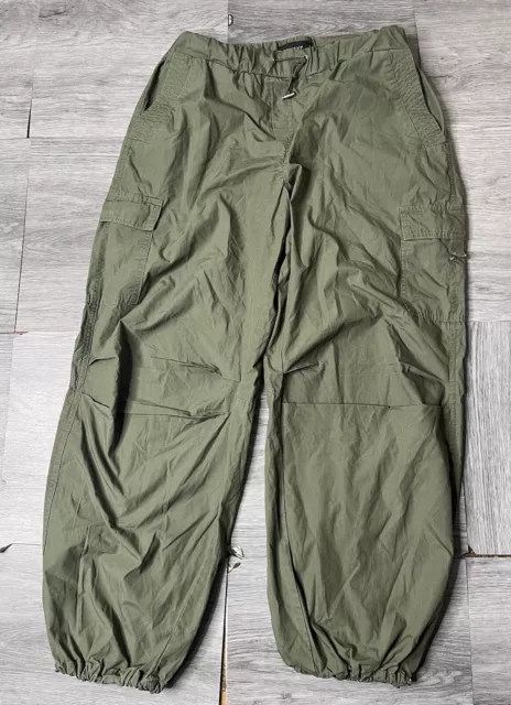 Next Mens  Green Baggy Cargo Pants Size XS