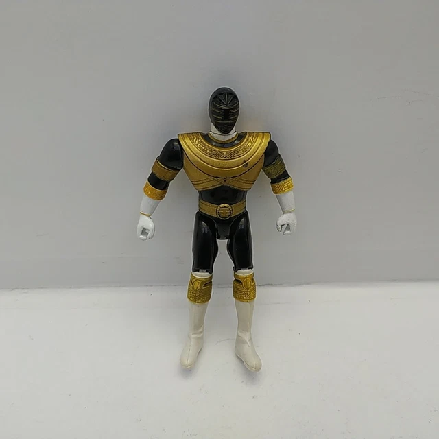 VINTAGE 1996 BANDAI Power Rangers Zeo Black Gold Ranger Action Figure