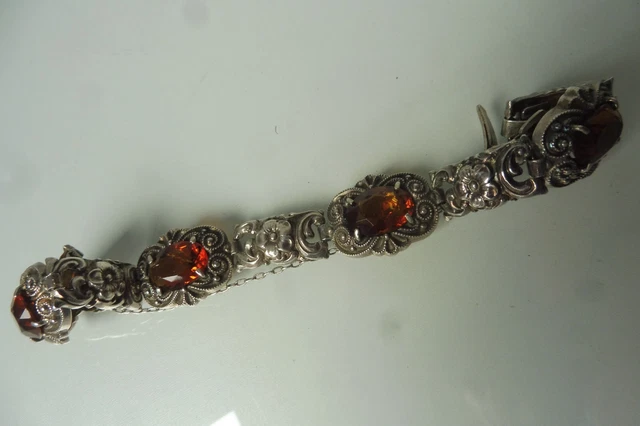 Bracelet 3/4 Jonc En Argent Massif D’inde Des Années 1960/70