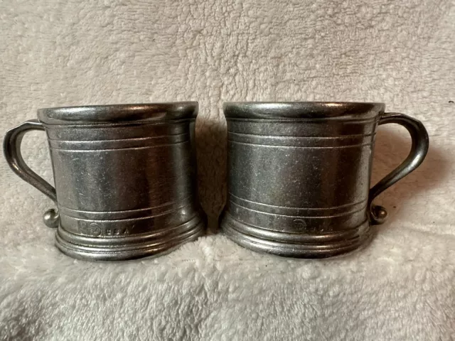 One Set-1972 Vintage Wilton RWP Plough Tavern Pewter Mugs(WITHOUT Ceramic Liners