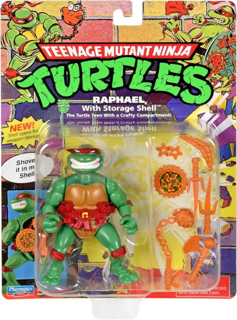 Teenage Mutant Ninja Turtles Classic Raphael w/ Storage Shell 4" Action Figure