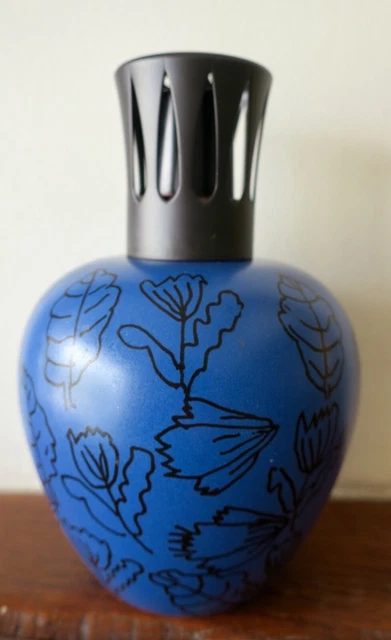 Lampe Berger Céramique Bleue – Décor Vague – Fabriquée En France – Occasion Complète
