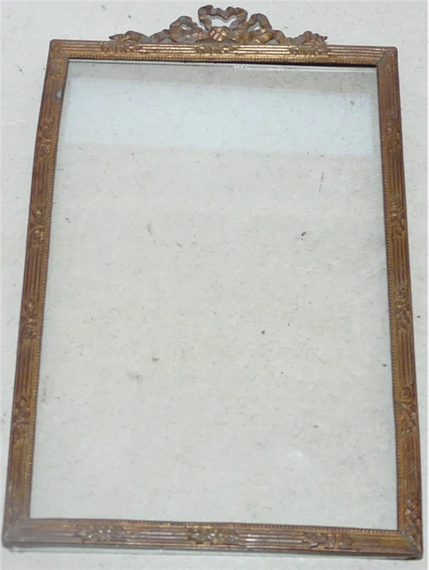 Repose-plat En Laiton Doré Louis XVI - Motif Nœud Ruban 23x20 Cm - Occasion