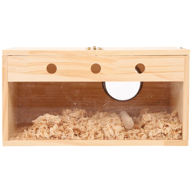 Caja de cría de madera para pájaros casa para pájaros jaula para pájaros accesorios casa de anidación de cacatúas