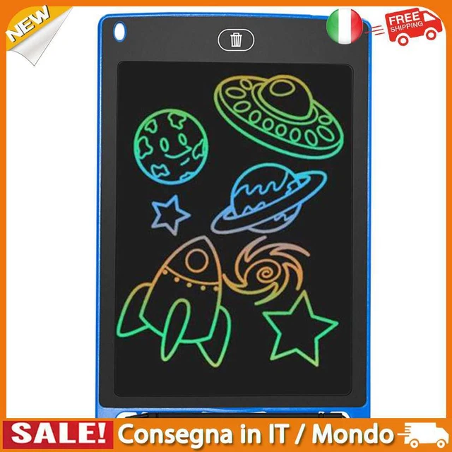 IT 8.5in LCD Digital Writing Tablet Portable Kid Drawing Board (Colorful Blue)
