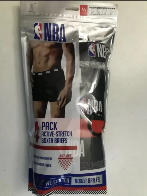 NBA BASKETBALL UNDERWEAR 4 pack active-stretch boxer briefs Size