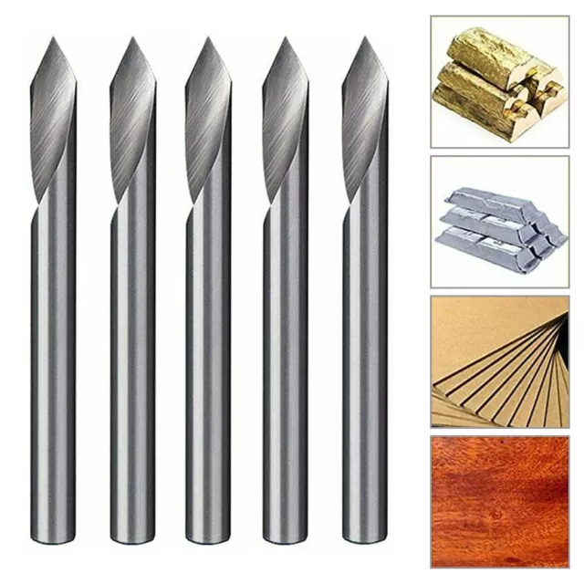 45 Deg V Groove Engraving Tool for Copper and Stainless Steel Set of 5