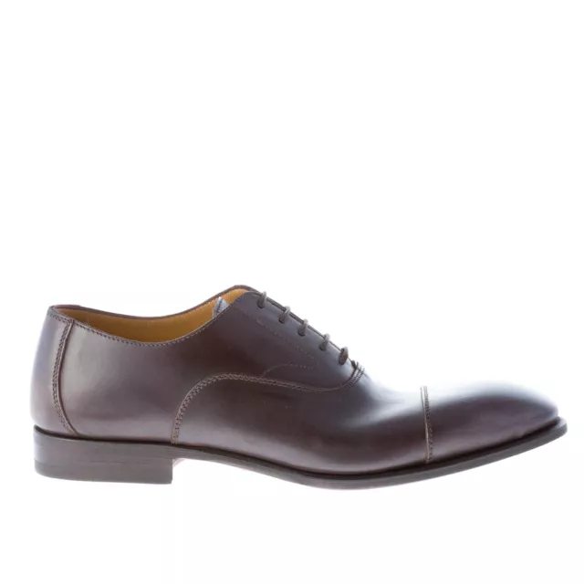 MIGLIORE herren schuhe men shoes made in Italy Dark brown leather oxford cap toe