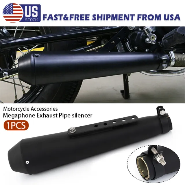 Universal Motorcycle Exhaust Pipe Muffler Silencer Fits for Harley Racer Cafe US