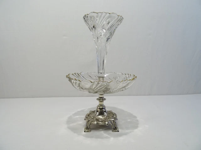 ancien vase tulipier Centre de table Coupe art nouveau table center