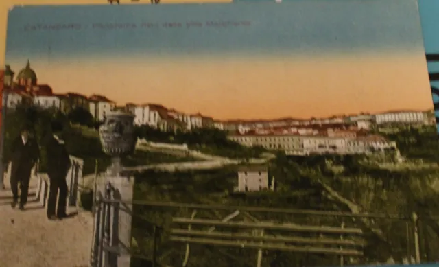 CAL15 cartolina Catanzaro Panorama visto dalla Villa Margherita viagg. 1927