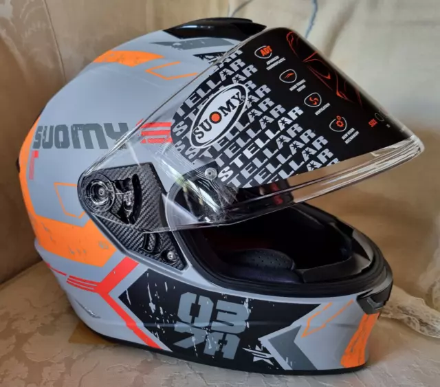 Suomy Casco Stellar Vigor Matt Grey Gr. M (57-58)  Kostenloser Versand