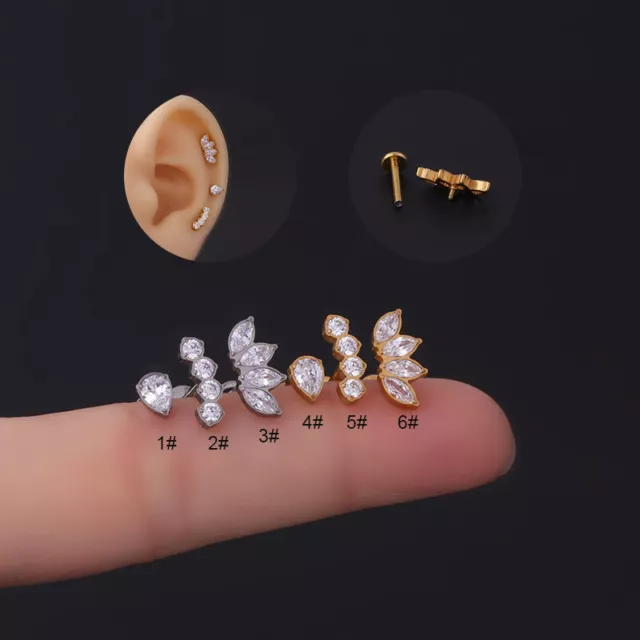 Anello Naso Bar Borchia Elica Piercing Orecchio Labret Anello Labbra Orecchino Piercing Tra'DB