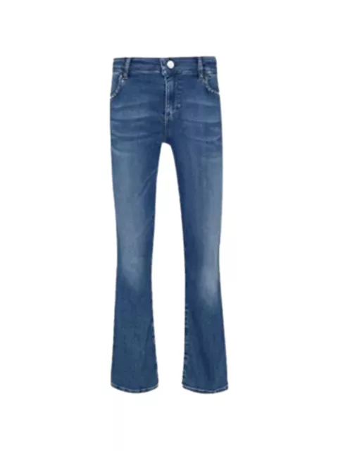 Jeans Liu Jo modello Cropped 5 tasche , in cotone elasticizzato, colore Denim...