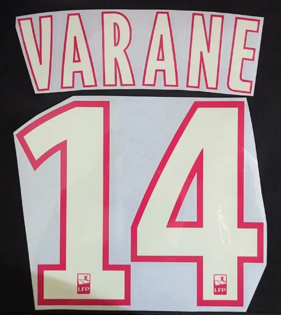 Nameset / Flocage VARANE #14 RCL Away 2010-2011 Ligue 1
