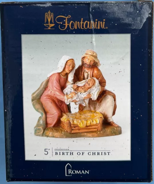 Roman Inc. Fontanini 5" Nativity Birth of Christ Holy Family Figurine Italy New