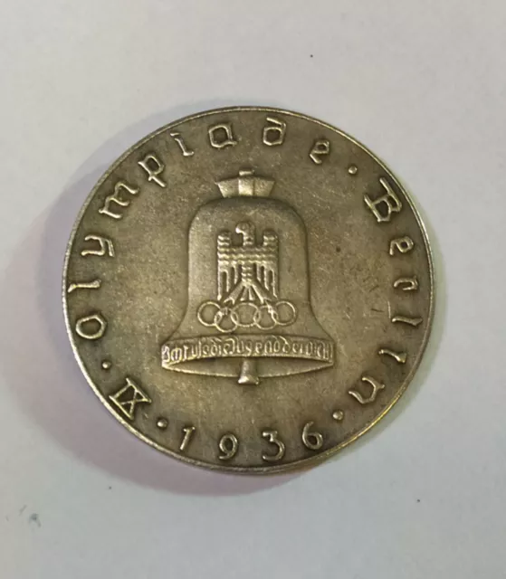 Piece Medaille Medal Jeux Olympiques Olympic Games 1936 Berlin  Reich  ww2 c