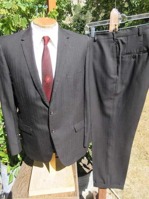 Authentic Vintage 1960s Blues Brothers Suit 42S 34x28 - by Curlee SERIOUSLY 60s