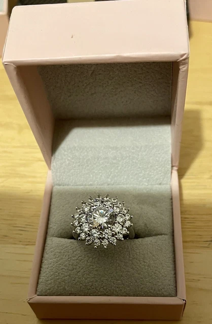 Diamonique trilogy deals ring