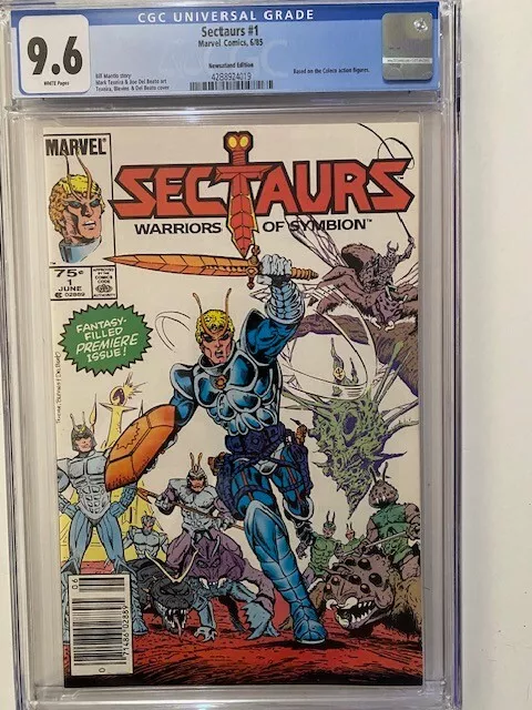 SECTAURS #1 CGC 9.6 NM+ NEWSSTAND EDITION 1st Appearance in Comics Coleco 1985