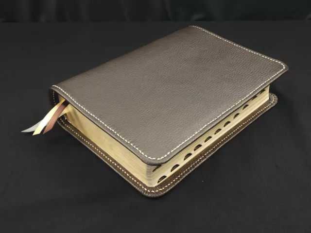 Premium Leather Bible - Life Application Study Bible in Chocolate Brown Cowhide