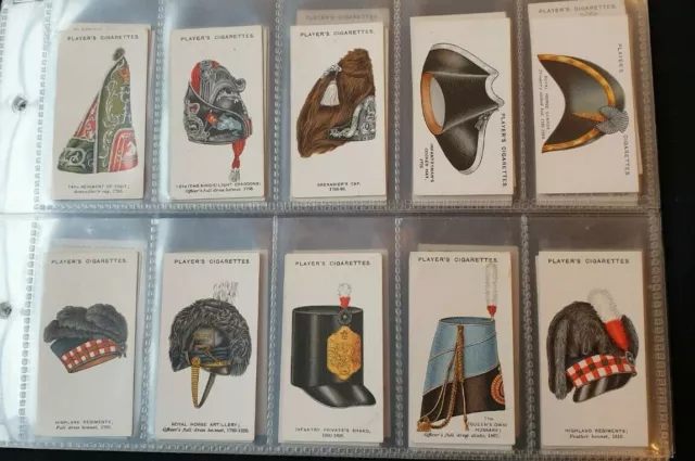 Player's Cigarette Cards Complete Set In Plastic Sleeves Military Hats
