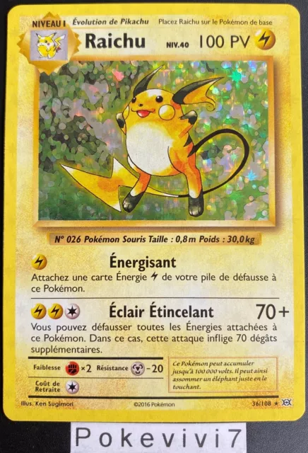 Carte Pokemon RAICHU 36/108 Holo XY12 Evolutions FR OCCASION