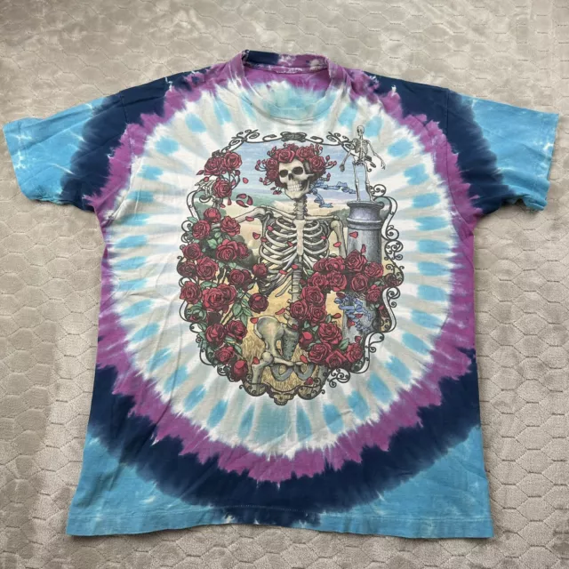 VTG 1995 Grateful Dead 30 Years Bertha Skeleton Shirt - Sz XL - OG Single Stitch