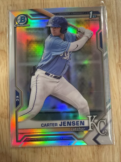 CARTER JENSEN 2021 Bowman Chrome Draft Refractor #BDC-106 KANSAS CITY ROYALS