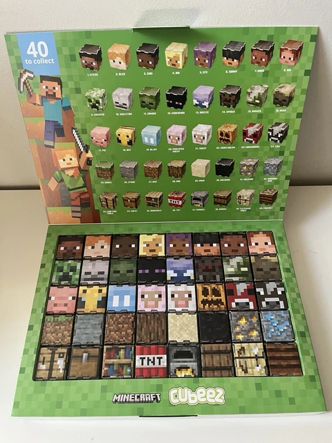 2025 WOOLWORTHS MINECRAFT Cubeez Complete Set 40 + Album Display Box ...